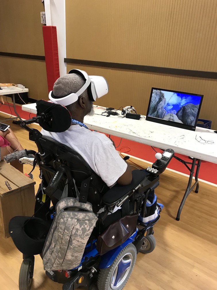 Picture of Veteran using Virtual Reality Headset